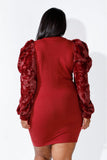 Faux Fur Power Shoulder Dress - LockaMe Designs