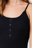 Round Neck Button Detailed Cami Sweater Romper