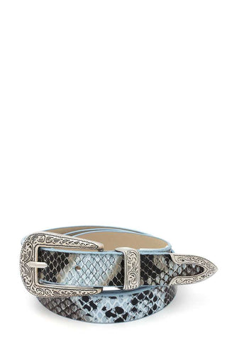 Snake Pattern Pu Leather Belt - LockaMe Designs