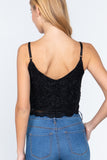 Crochet Lace Cami Woven Top