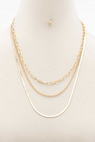 Flat Snake Chain Layered Necklace