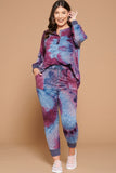 Tie-dye Printed French Terry Knit Loungewear Sets