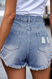 Sequin Pocket Denim Shorts