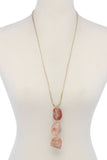Natural Stone Flat Snake Chain Necklace - LockaMe Designs