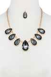 Teardrop Shape Rhinestone Necklace - LockaMe Designs