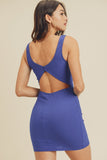 Open Back Plunging V-neck Bodycon Dress - LockaMe Designs