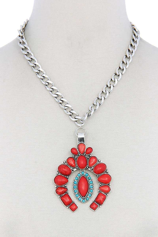 Multi Stone Pendant Necklace - LockaMe Designs