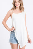 Solid Knit Top Is Fearing A Round Neckline And Side Hi-low - LockaMe Designs