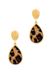 Cute Modern Tear Drop Leopard Fur Earring