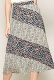 A Floral-print Woven Midi Skirt - LockaMe Designs
