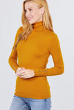 Long Sleeve With Metal Button Detail Turtle Neck Viscose Sweater - LockaMe Designs