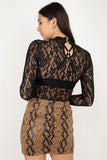 Sheer Floral Lace Bodysuit - LockaMe Designs