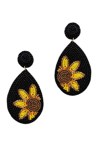 Trendy Seed Bead Tear Drop Flower Earring - LockaMe Designs