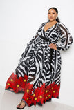 Zebra Printed Maxi Dress - LockaMe Designs
