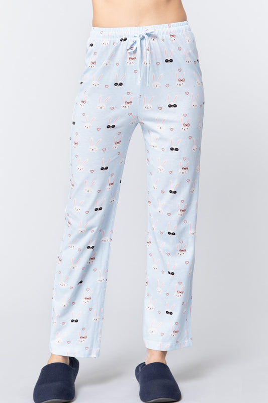 Rabbit Print Cotton Pajama