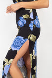 Floral Strapless Maxi Dress